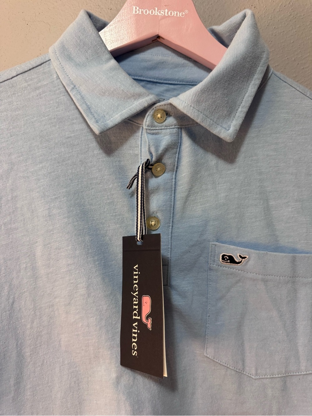 Vineyard Vines Pale Blue Long-Sleeve Polo Shirt